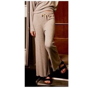 PerfectWhiteTee Cozy Rib Pants in Heather Grey.